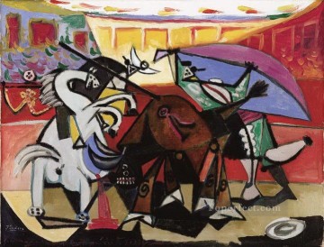encierro de toros 1934 cubismo Pablo Picasso Pinturas al óleo